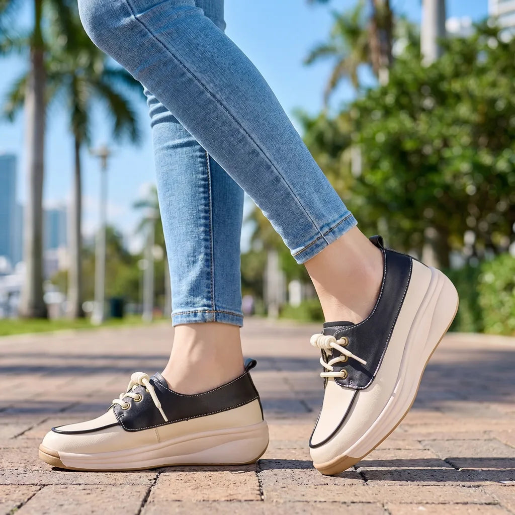 Eliza Wedge Slip-On Flats - By Qivii