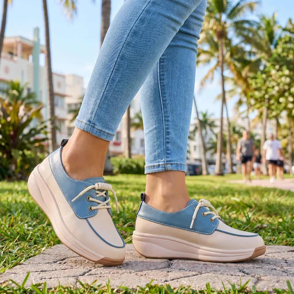 Eliza Wedge Slip-On Flats - By Qivii