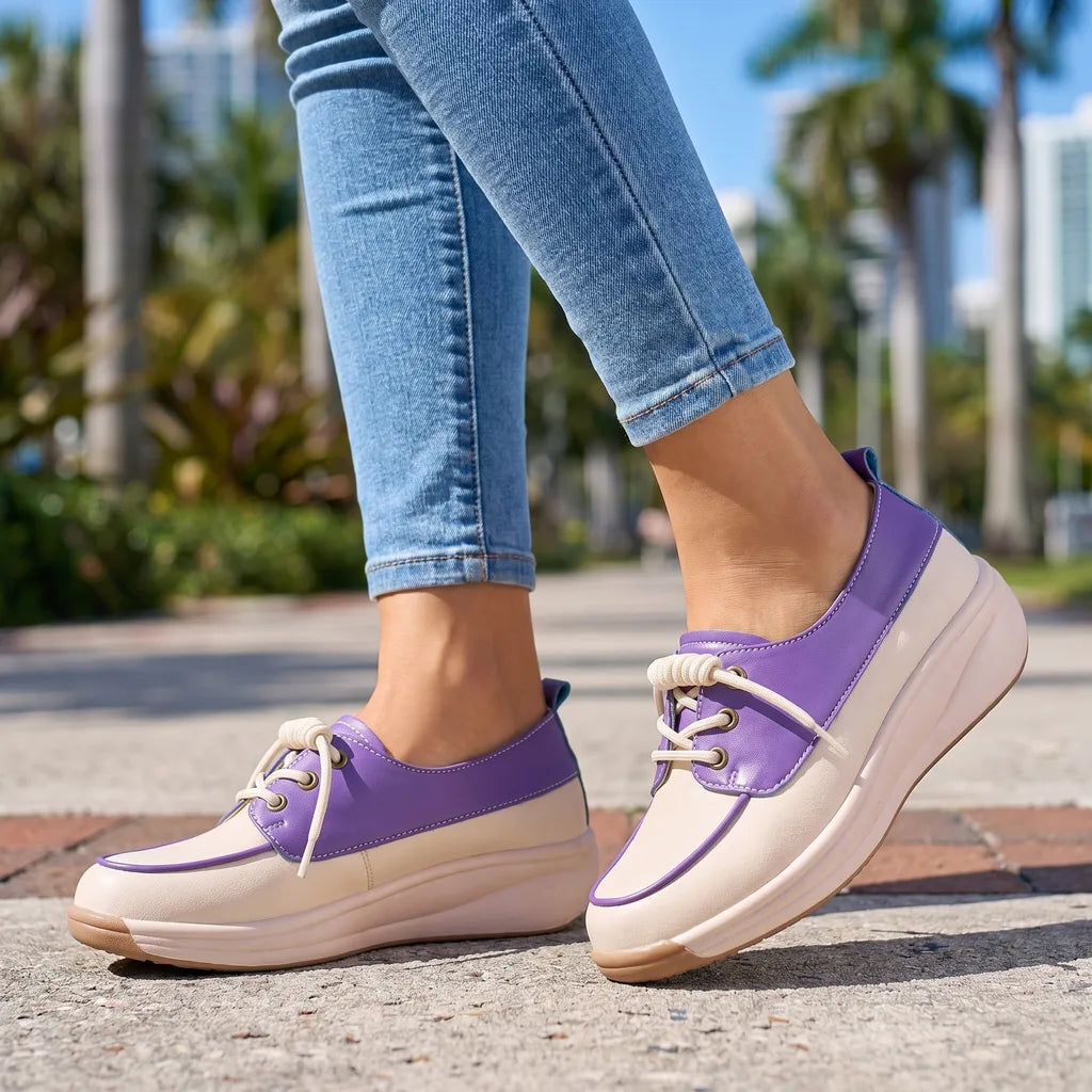 Eliza Wedge Slip-On Flats - By Qivii