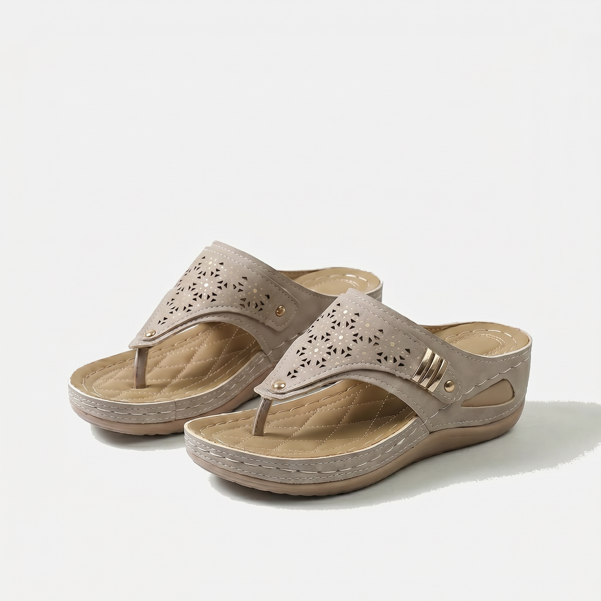 Élodie - Keil-Zehensandalen für Dame - By Qivii
