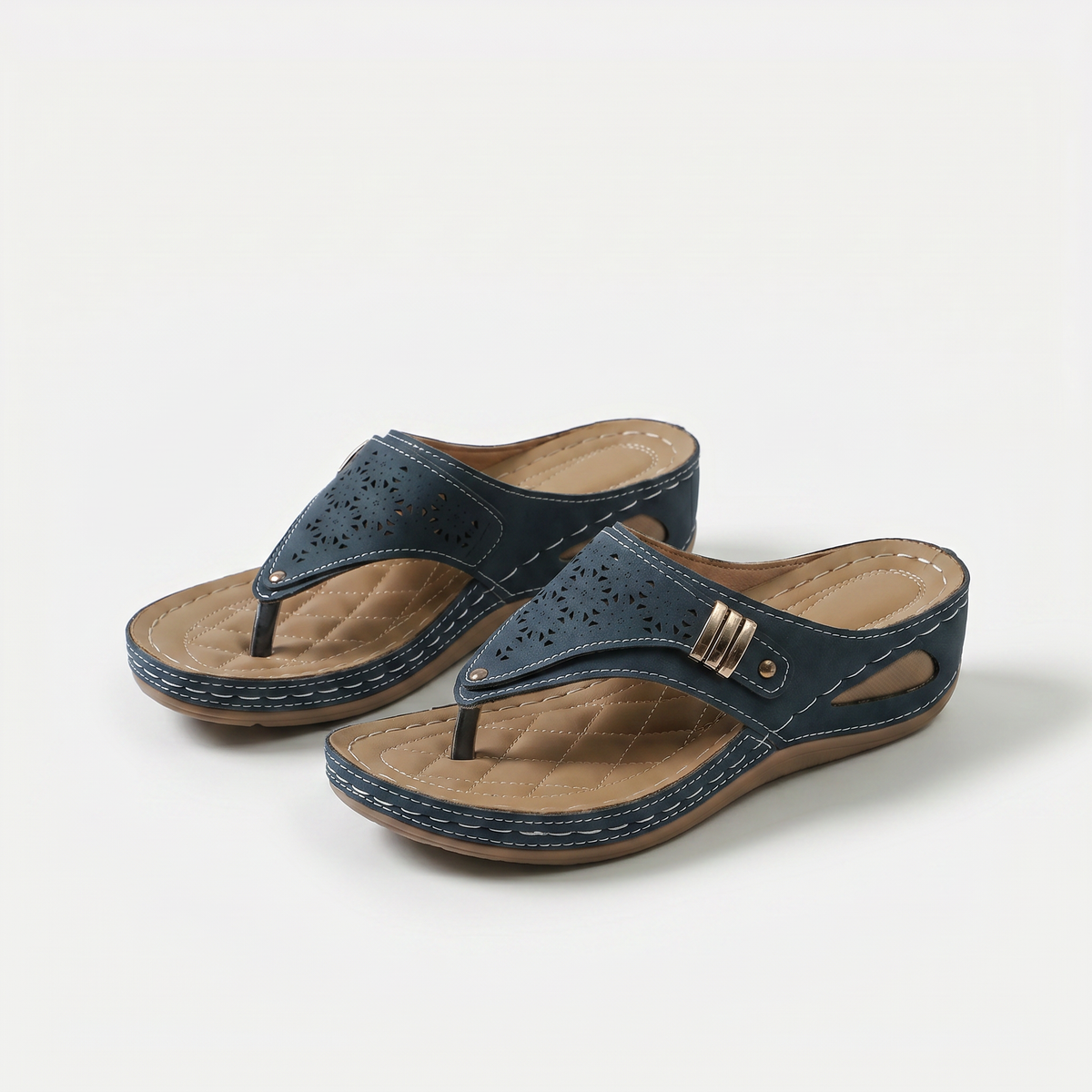 Élodie - Keil-Zehensandalen für Dame - By Qivii