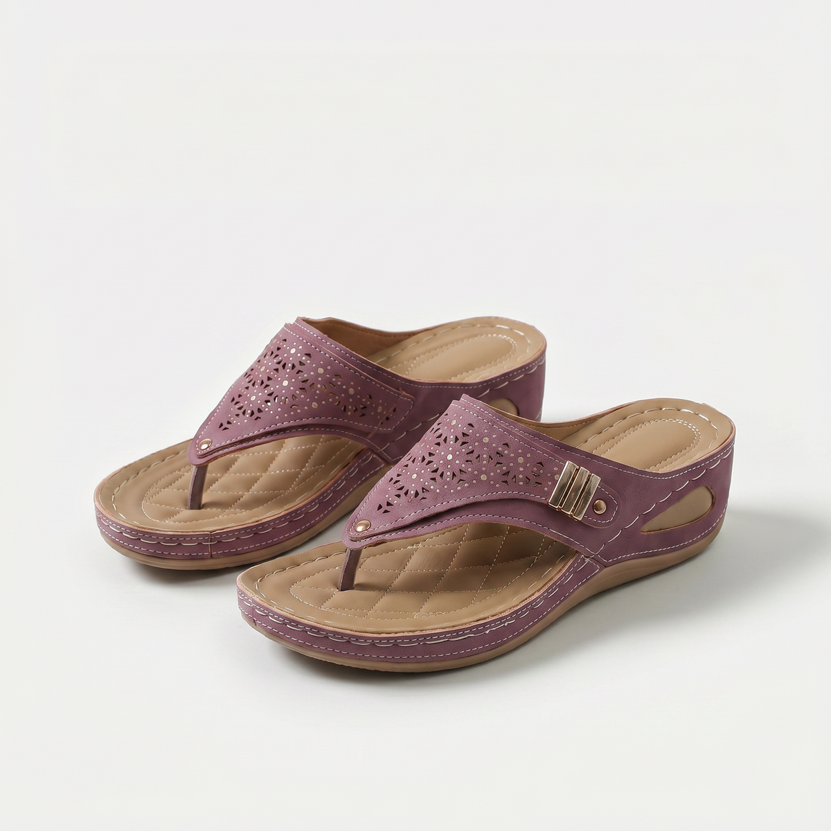 Élodie - Keil-Zehensandalen für Dame - By Qivii
