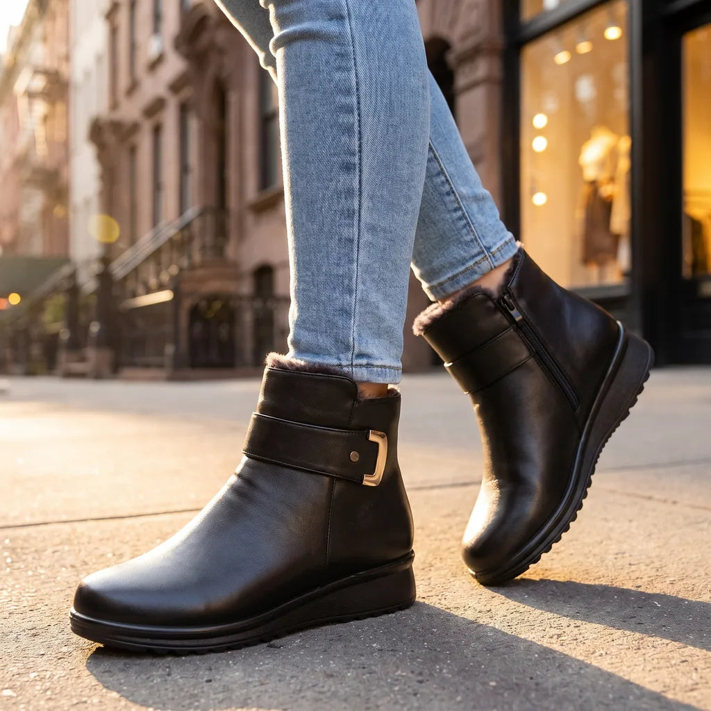 Eloise | Womens Fall Leather Ankle Boots - By Qivii