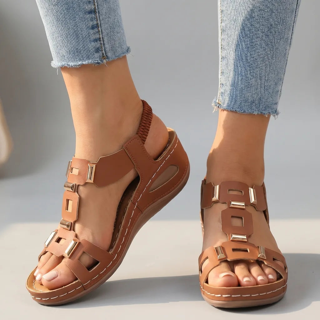 Evelyn T-Strap Sandals - By Qivii