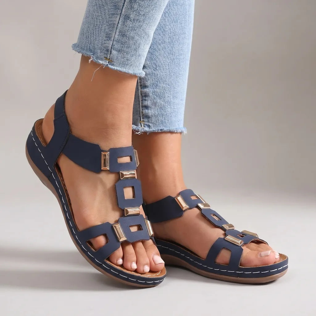 Evelyn T-Strap Sandals - By Qivii