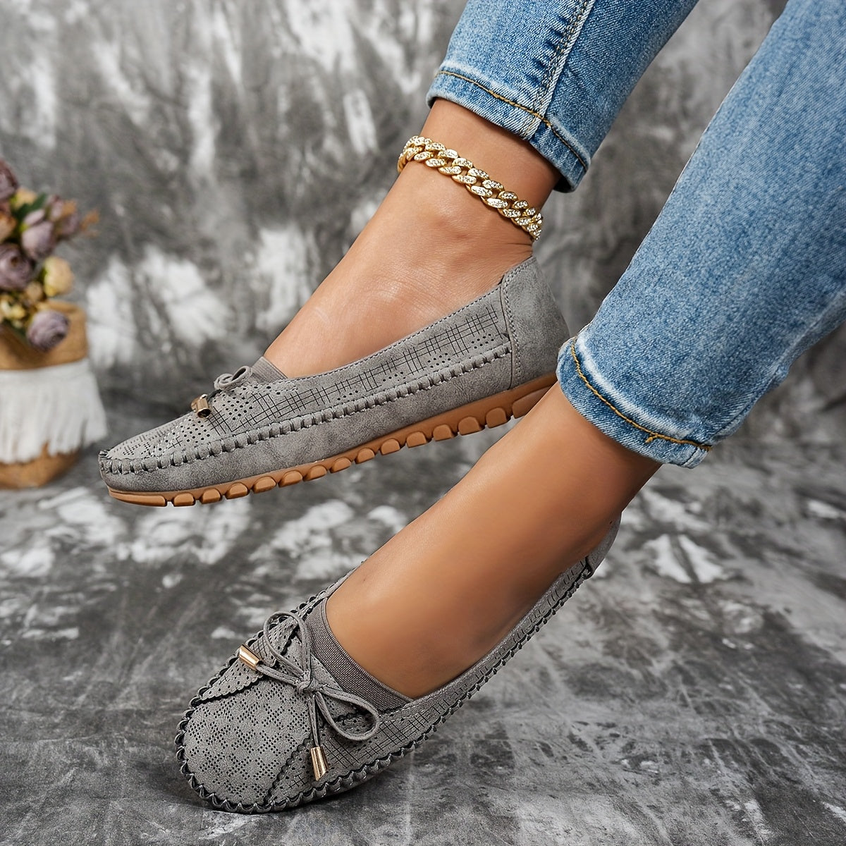 Sabine – Weiche Komfort-Loafer mit zarter Schleife - By Qivii