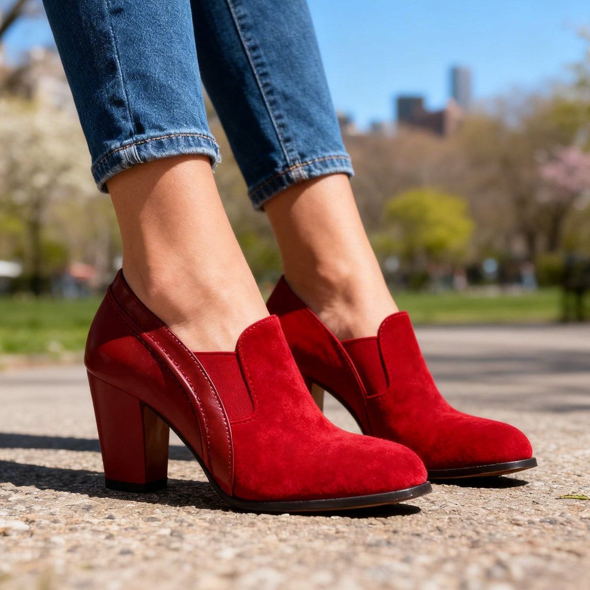 Andrea Slip-On Heels - By Qivii