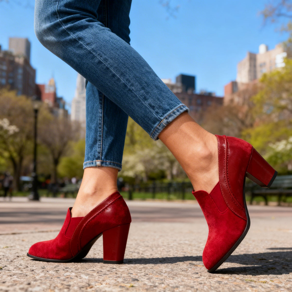 Andrea Slip-On Heels - By Qivii