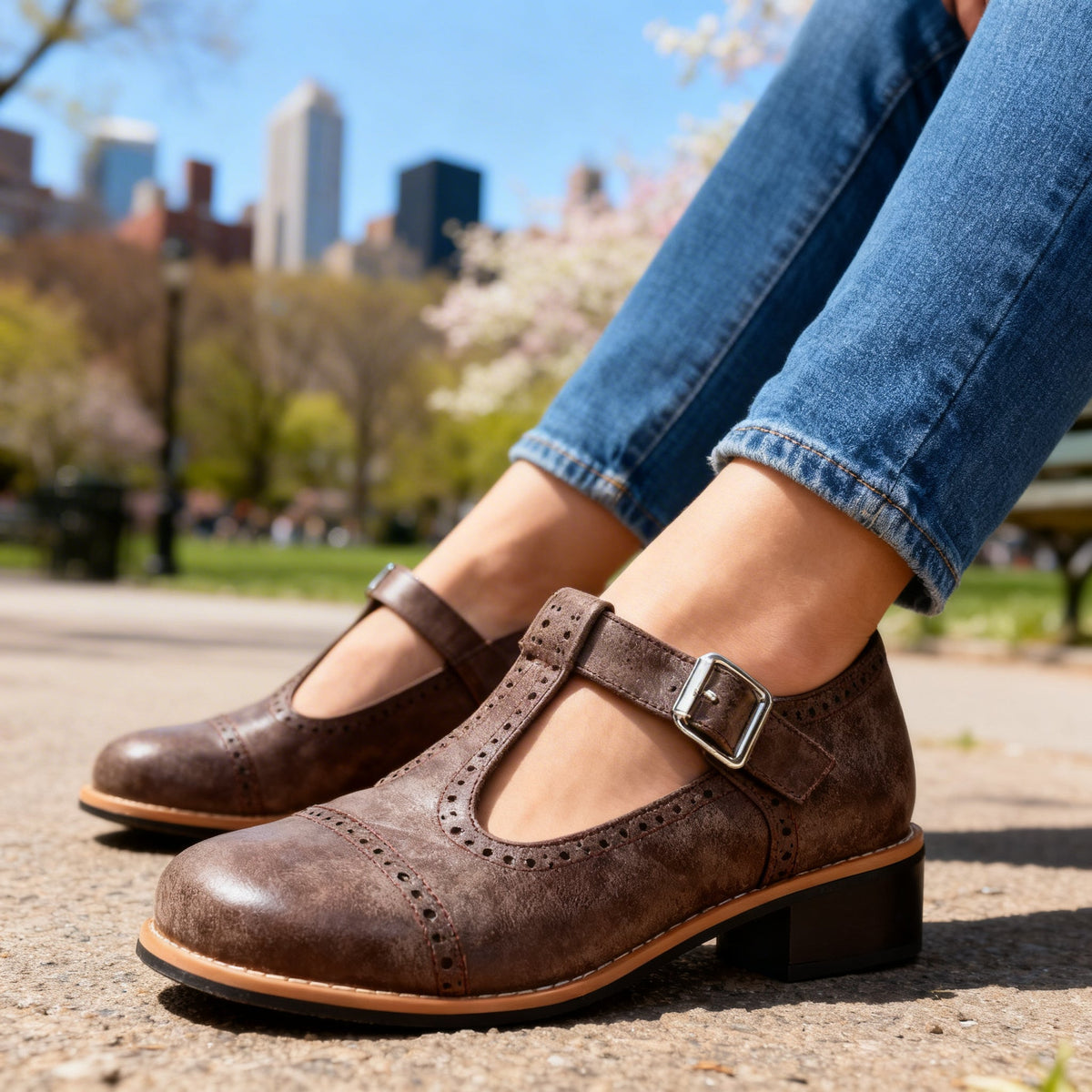 Annie Lou Brogue Loafers - By Qivii