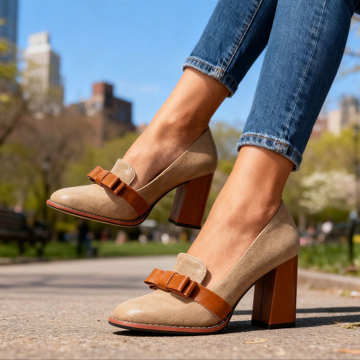 Abigail Bow Strap Loafers - By Qivii