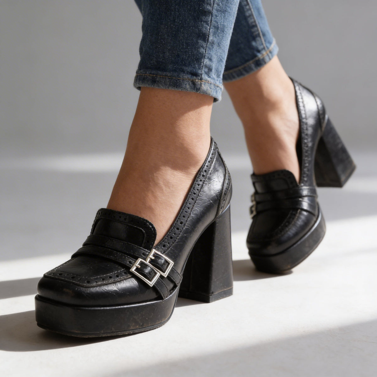 Adriana Brogue Loafers - By Qivii