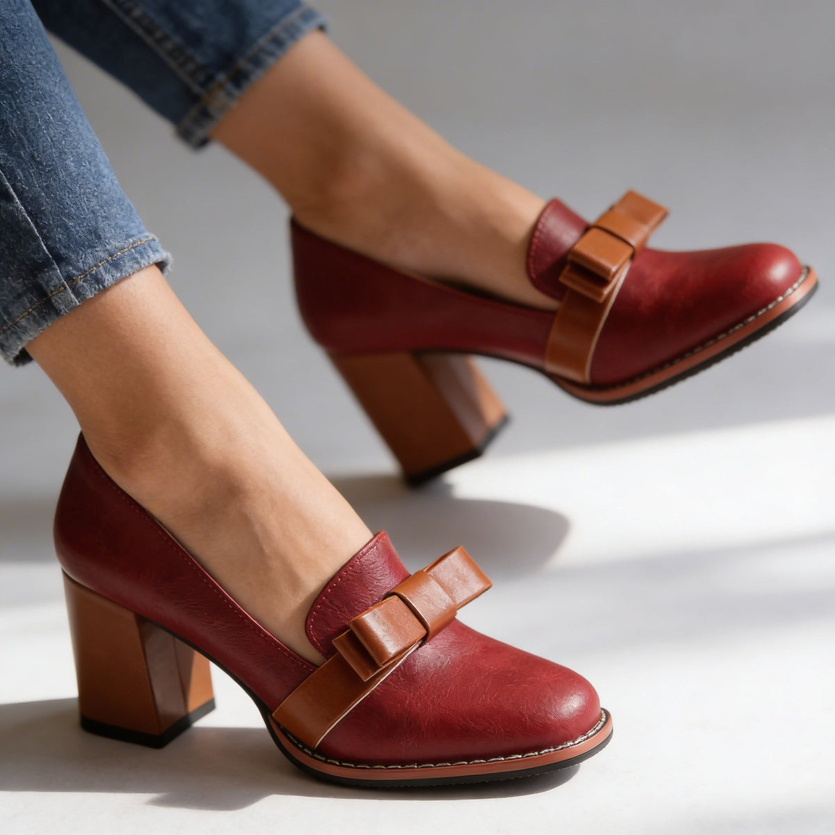 Abigail Bow Strap Loafers - By Qivii