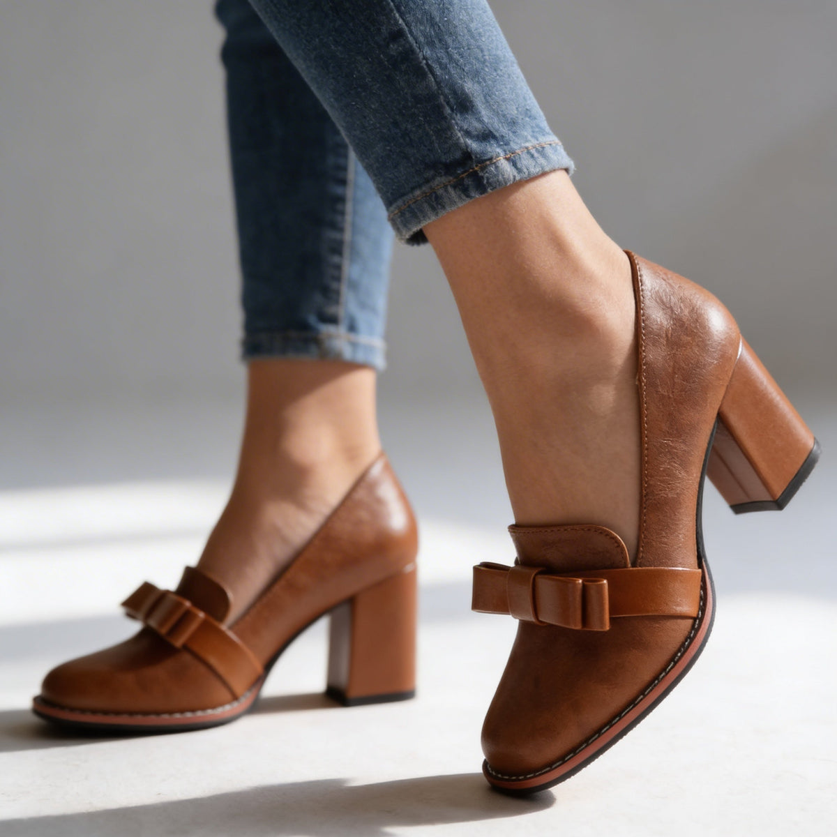 Abigail Bow Strap Loafers - By Qivii