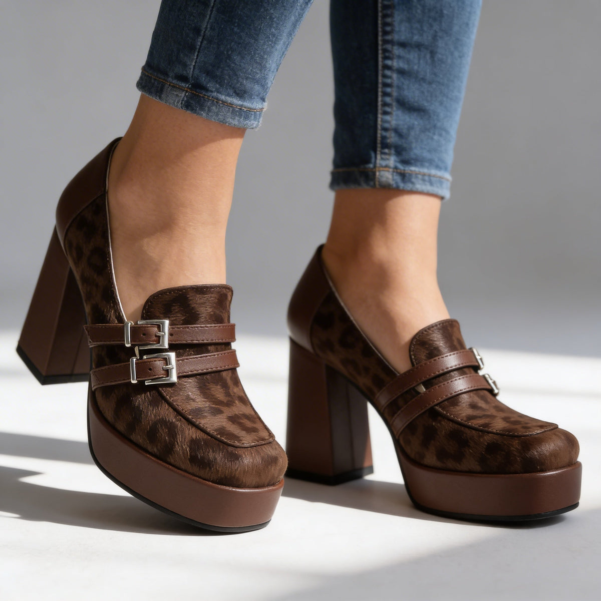 Roxanne Leopard Loafers - By Qivii