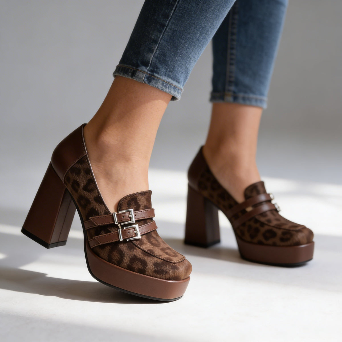 Roxanne Leopard Loafers - By Qivii