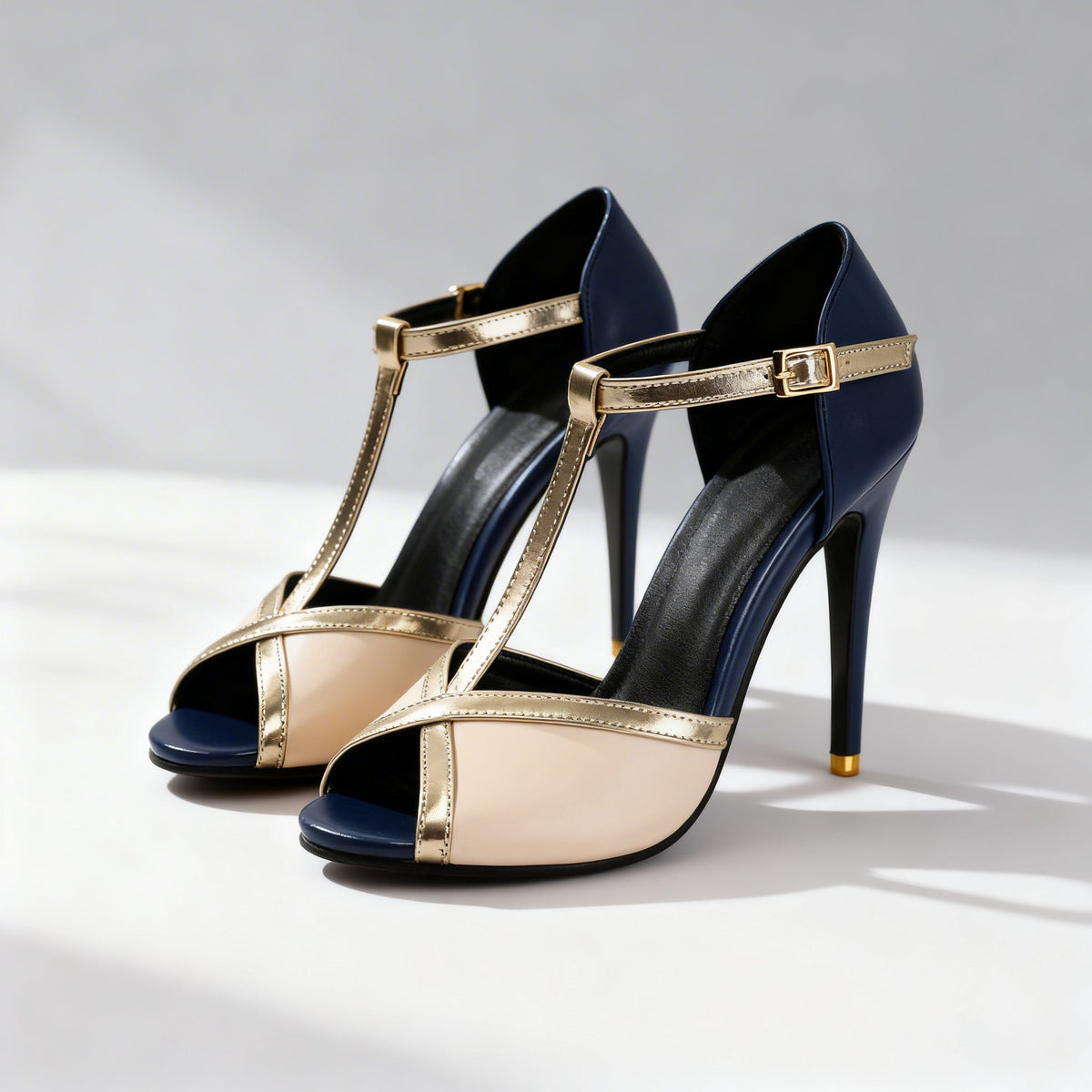 Felicia T-Strap Heels - By Qivii