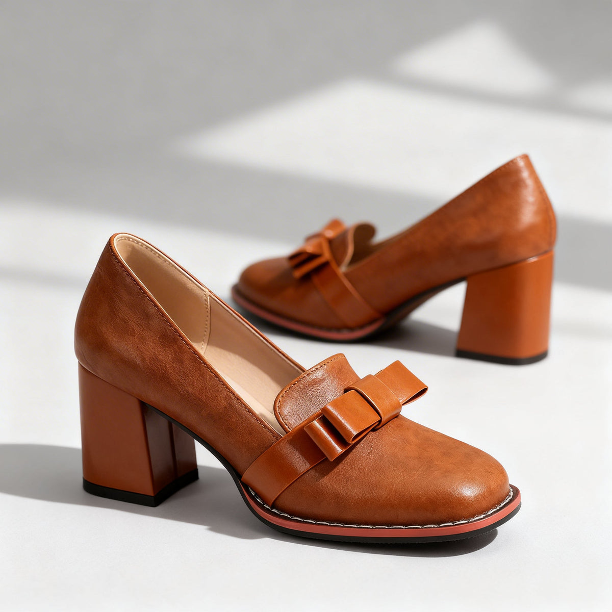 Abigail Bow Strap Loafers - By Qivii