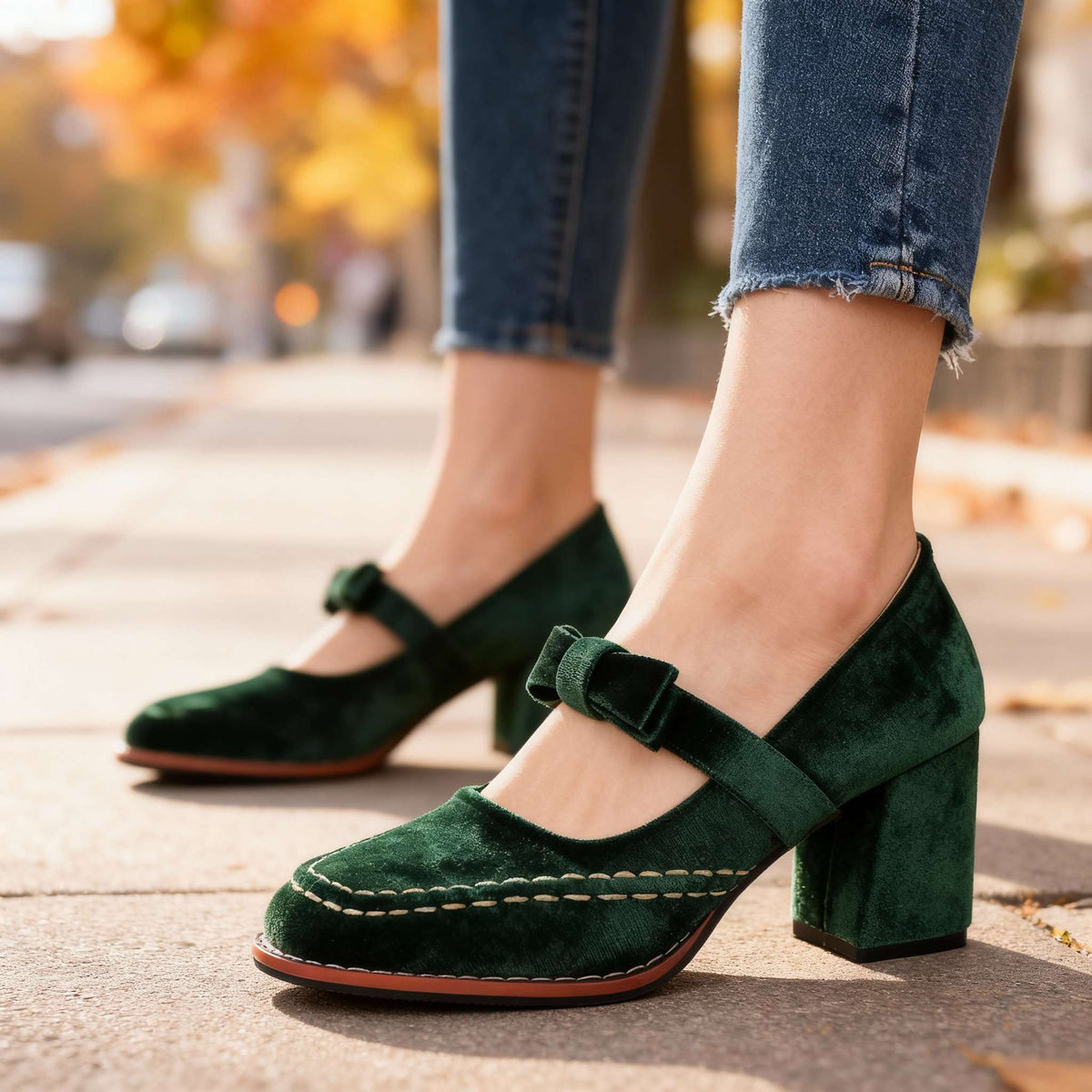 Alessia Velvet Loafers - By Qivii