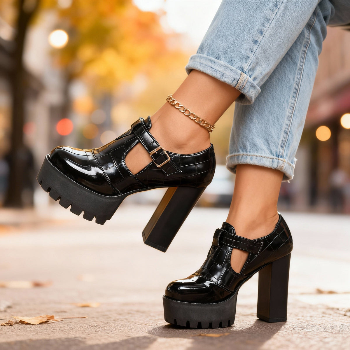 Andrea Block Heels - By Qivii