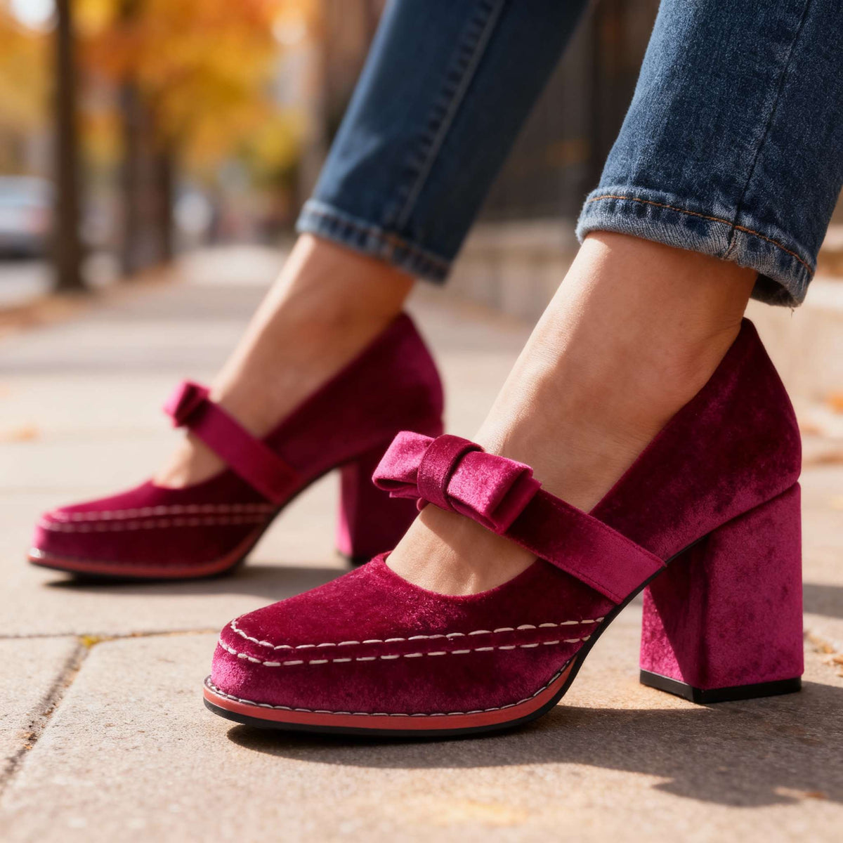 Alessia Velvet Loafers - By Qivii