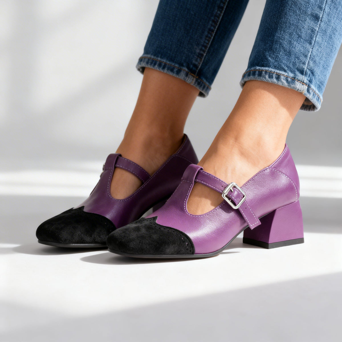 Rosalyn T-Strap Loafers - By Qivii