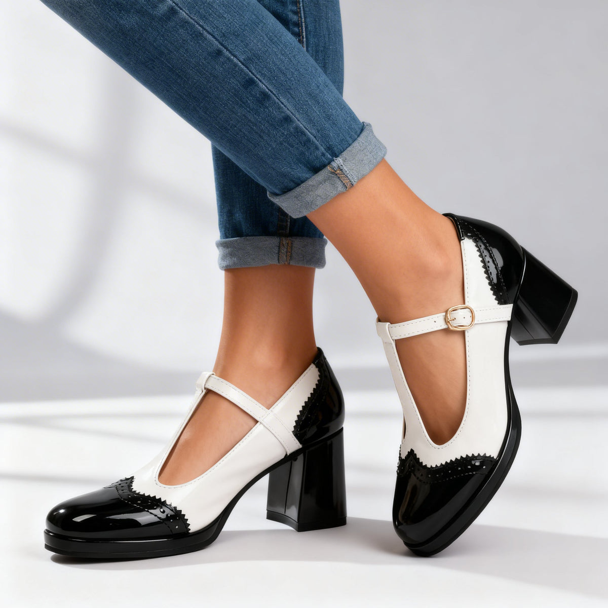 Sabrina Brogue Loafers - By Qivii