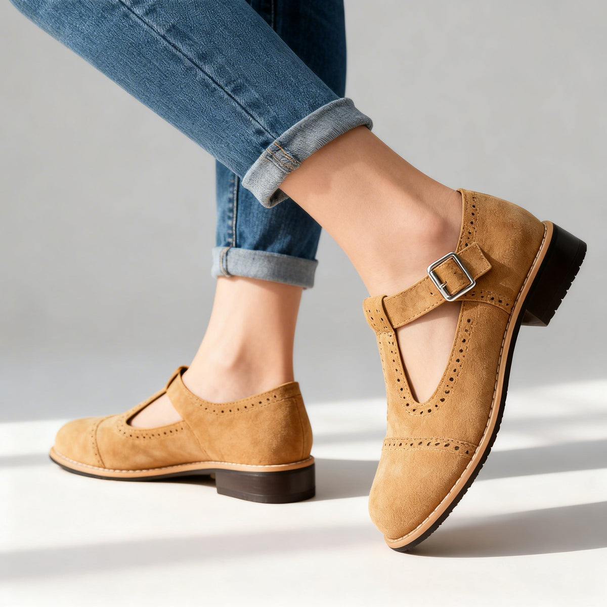 Annie Lou Brogue Loafers - By Qivii