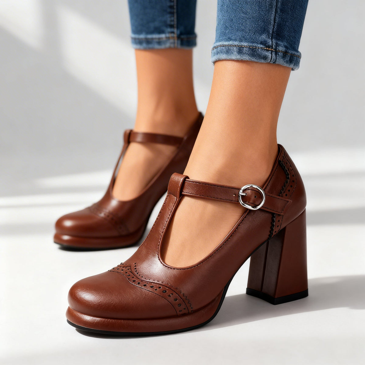 Sylvia Brogue Loafers - By Qivii