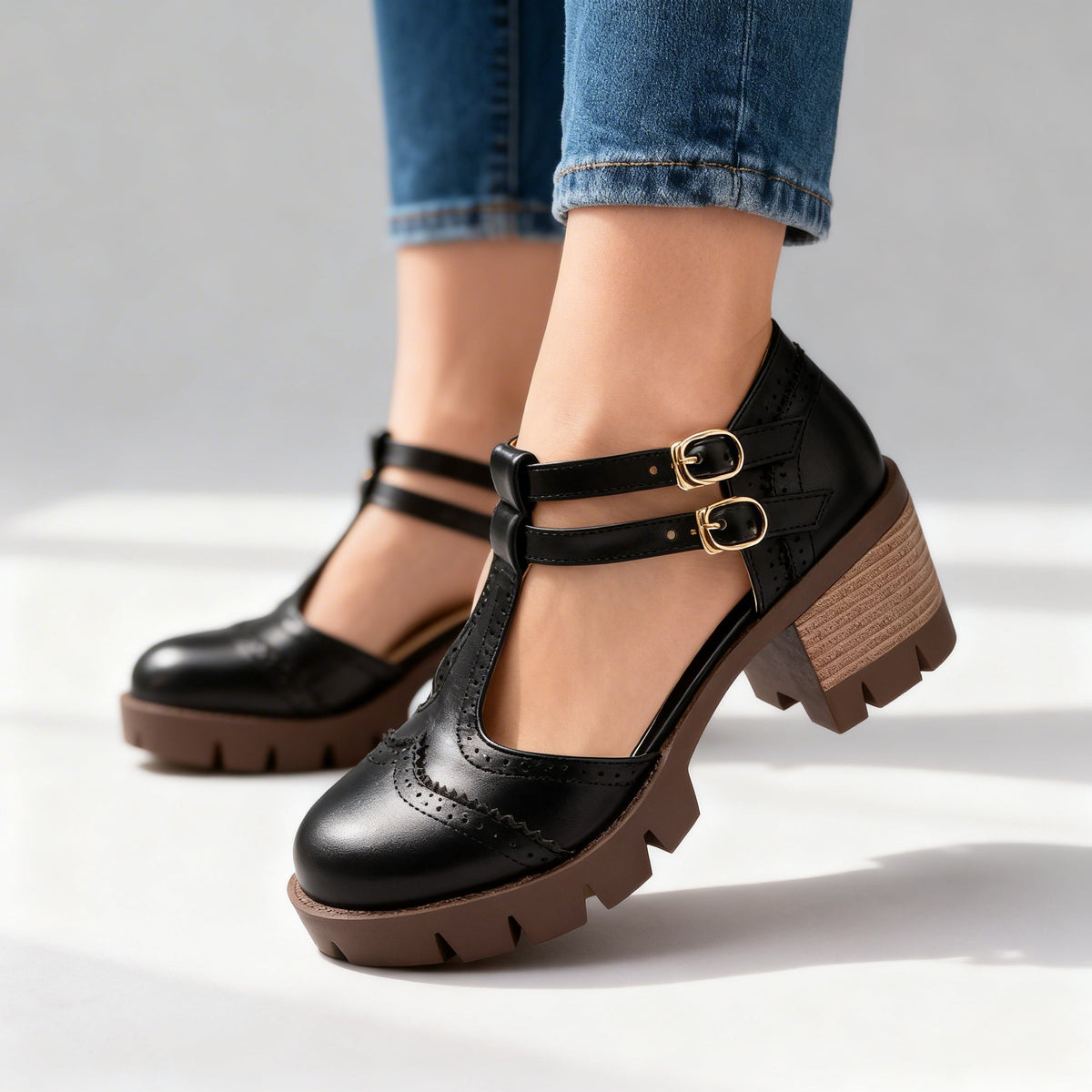 Sally Brogue Loafers - By Qivii