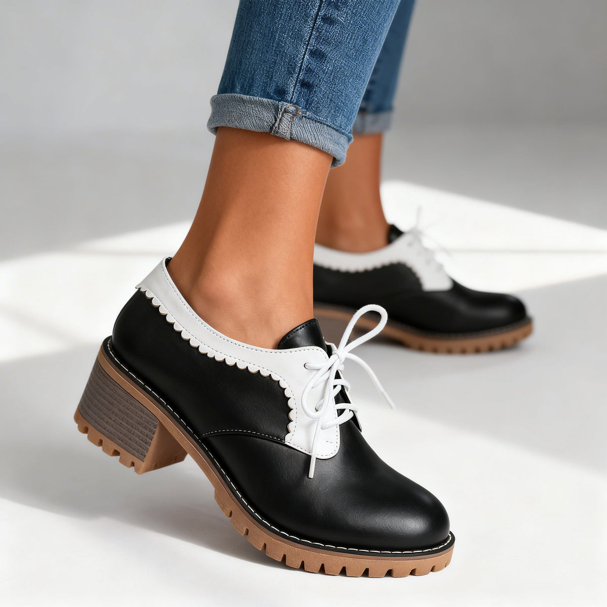 Maggie Lace-Up Derbies - By Qivii