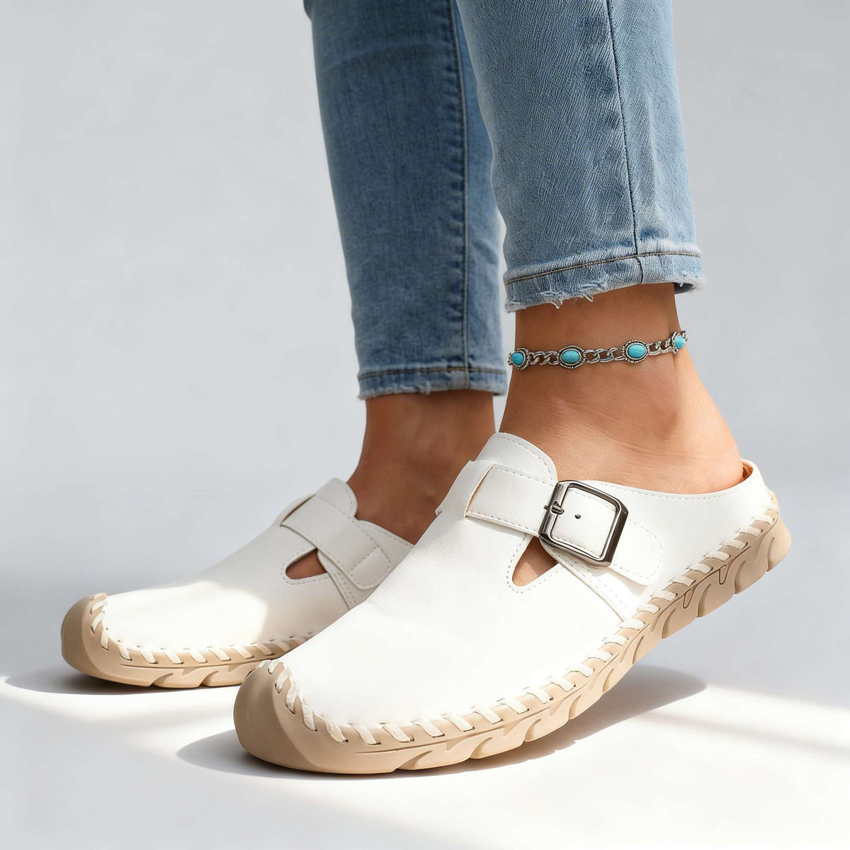 Jane Buckle Clogs - By Qivii