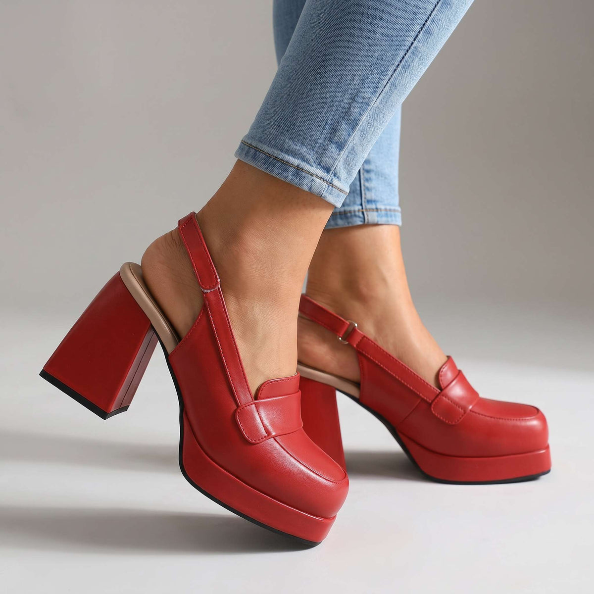 Alicia Slingback Heels - By Qivii
