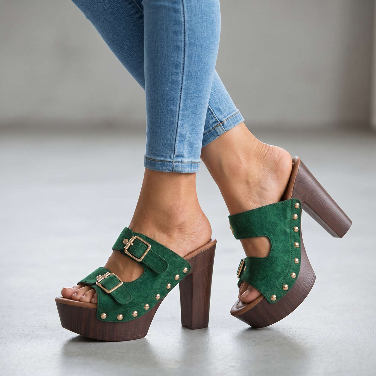Veronica Buckle Strap Heels - By Qivii