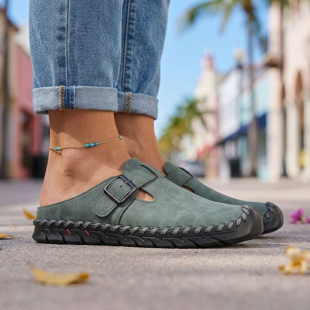 Jane Buckle Clogs - By Qivii