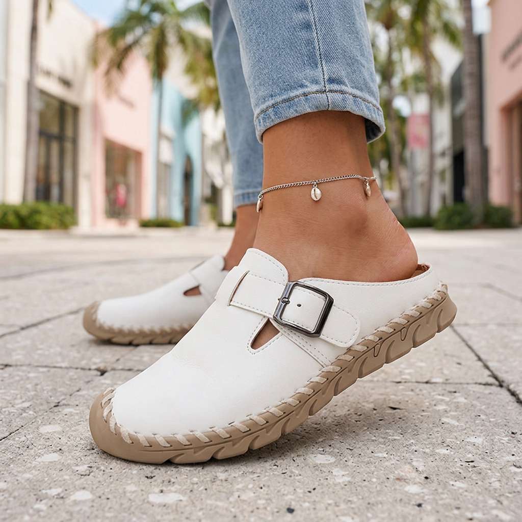 Jane Buckle Clogs - By Qivii