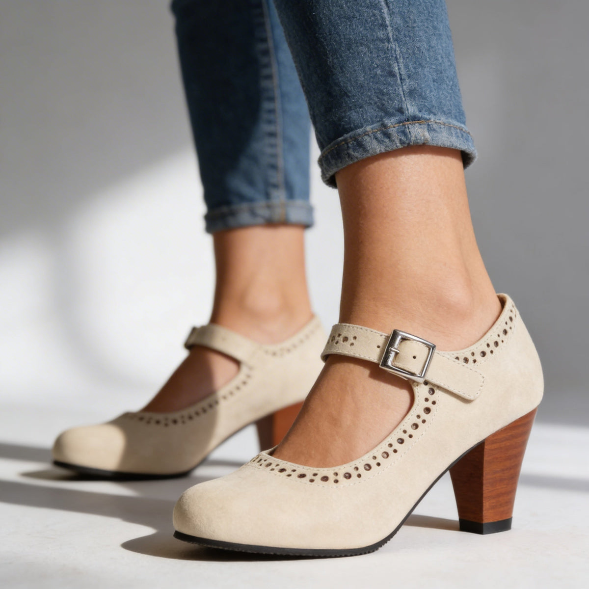 Stella Brogue Buckle Loafers - By Qivii