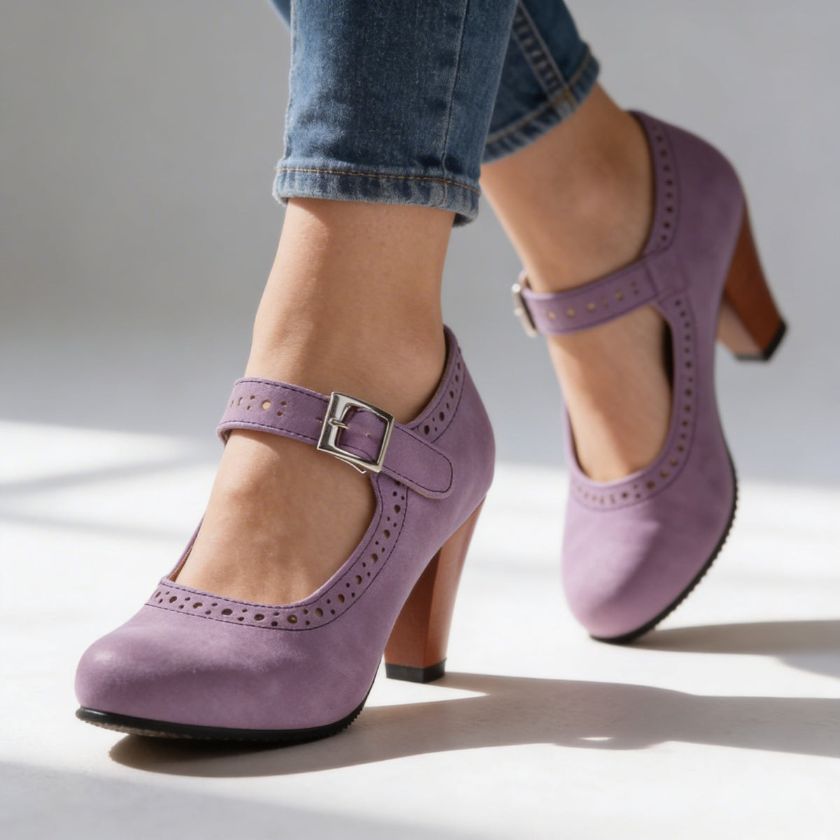 Stella Brogue Buckle Loafers - By Qivii