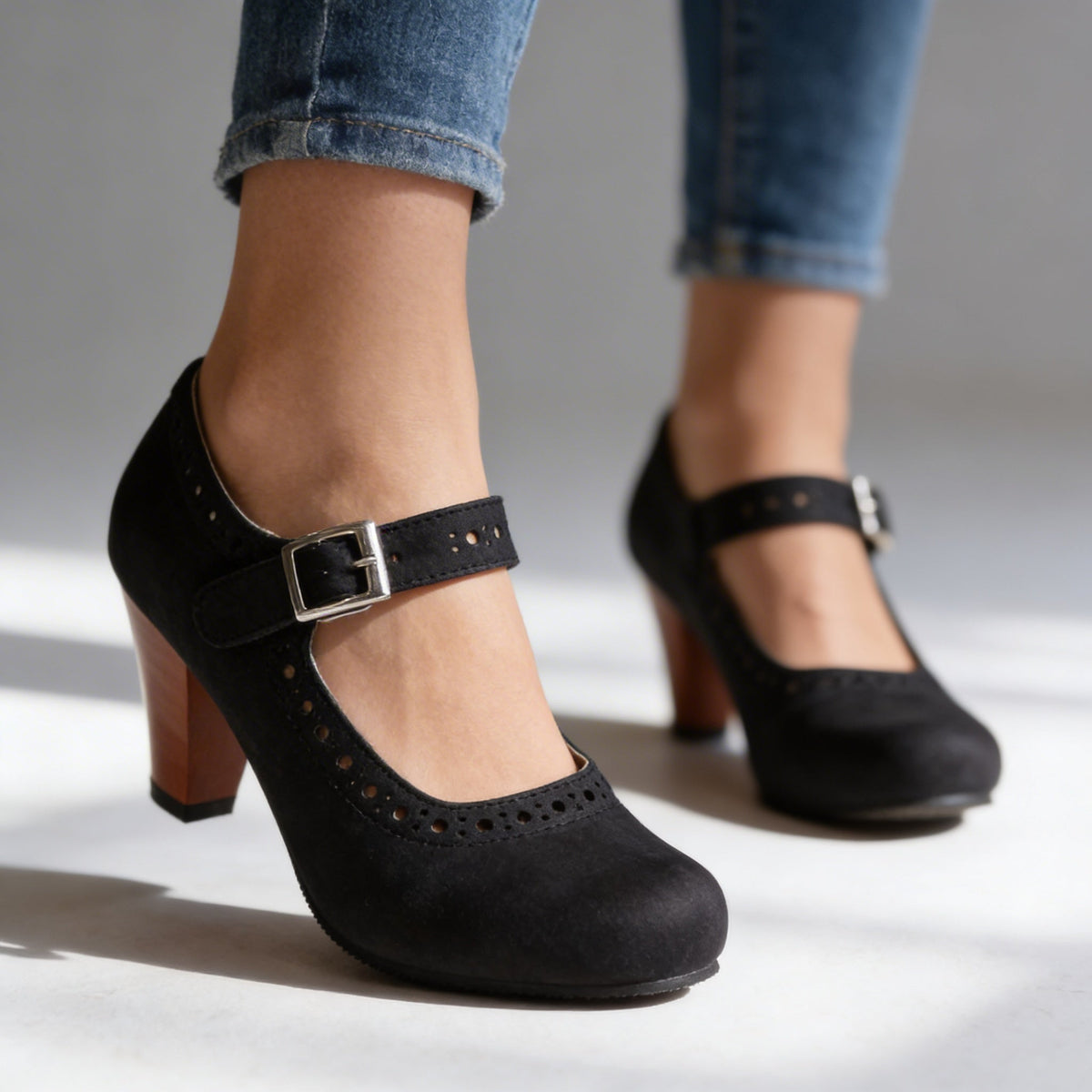 Stella Brogue Buckle Loafers - By Qivii