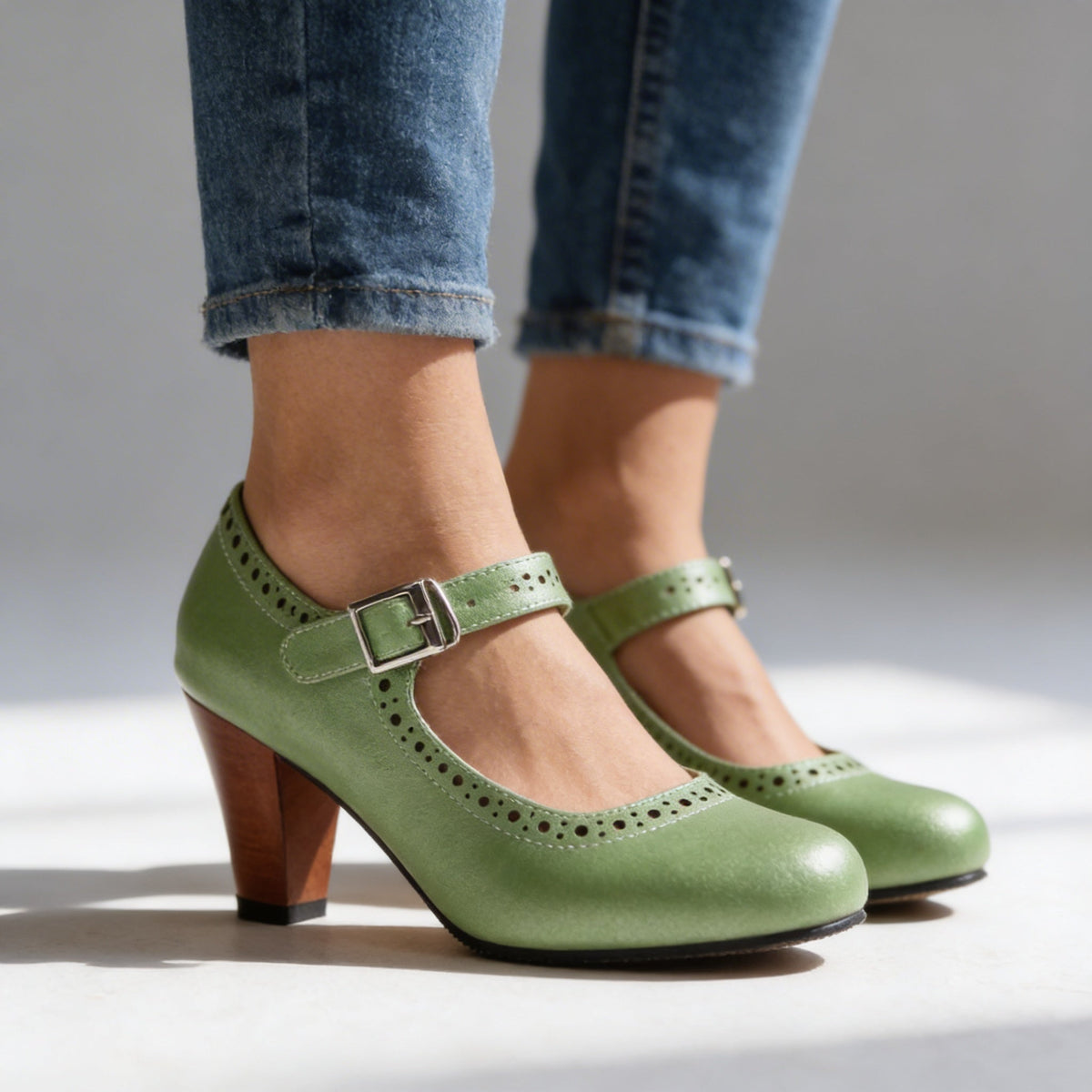 Stella Brogue Buckle Loafers - By Qivii