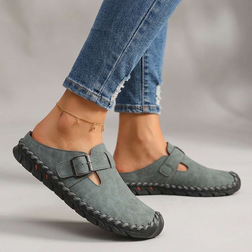 Jane Buckle Clogs - By Qivii