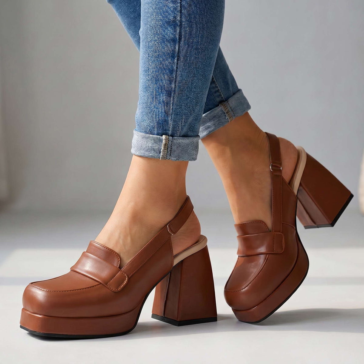 Alicia Slingback Heels - By Qivii
