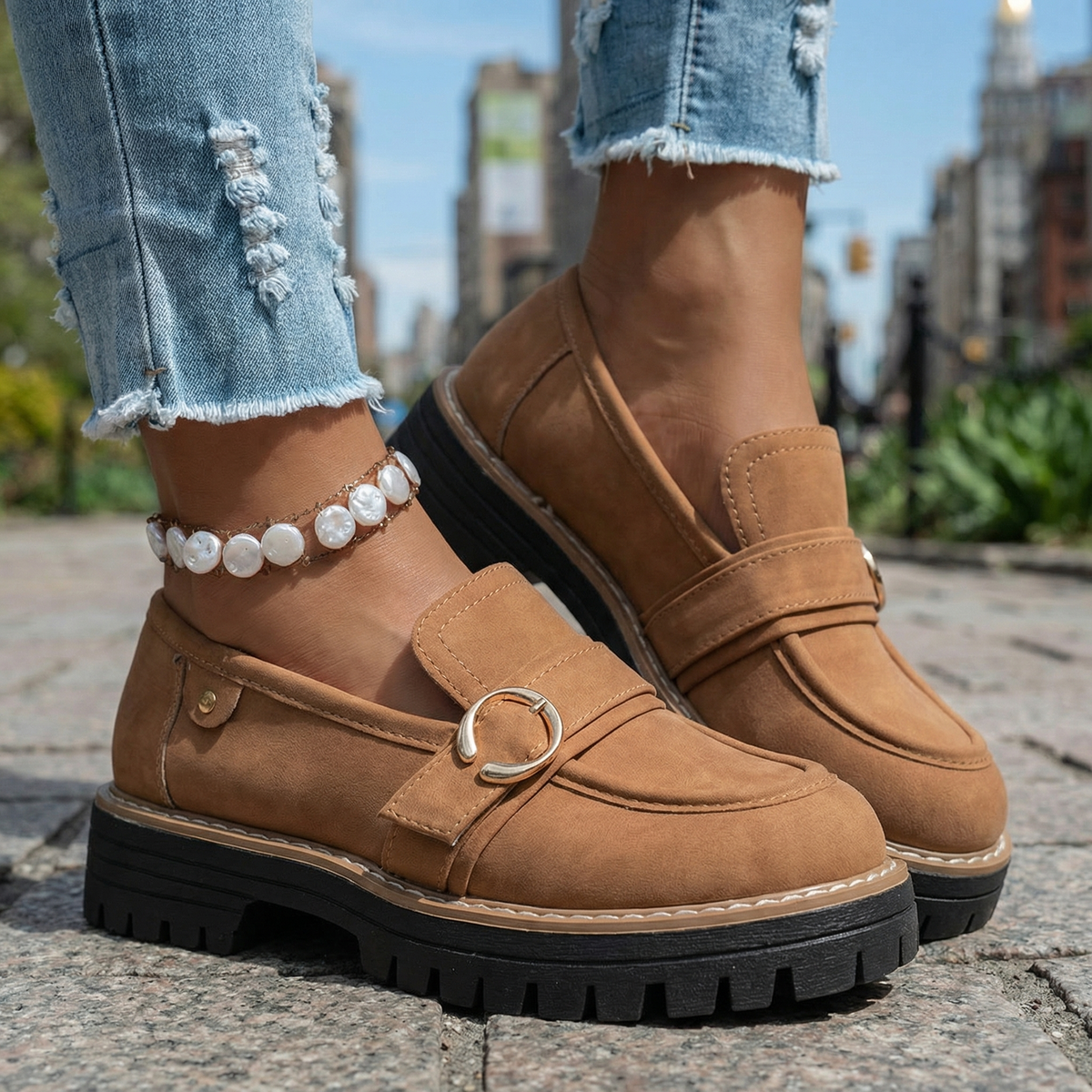 Corinna Ring Platform Loafers - By Qivii