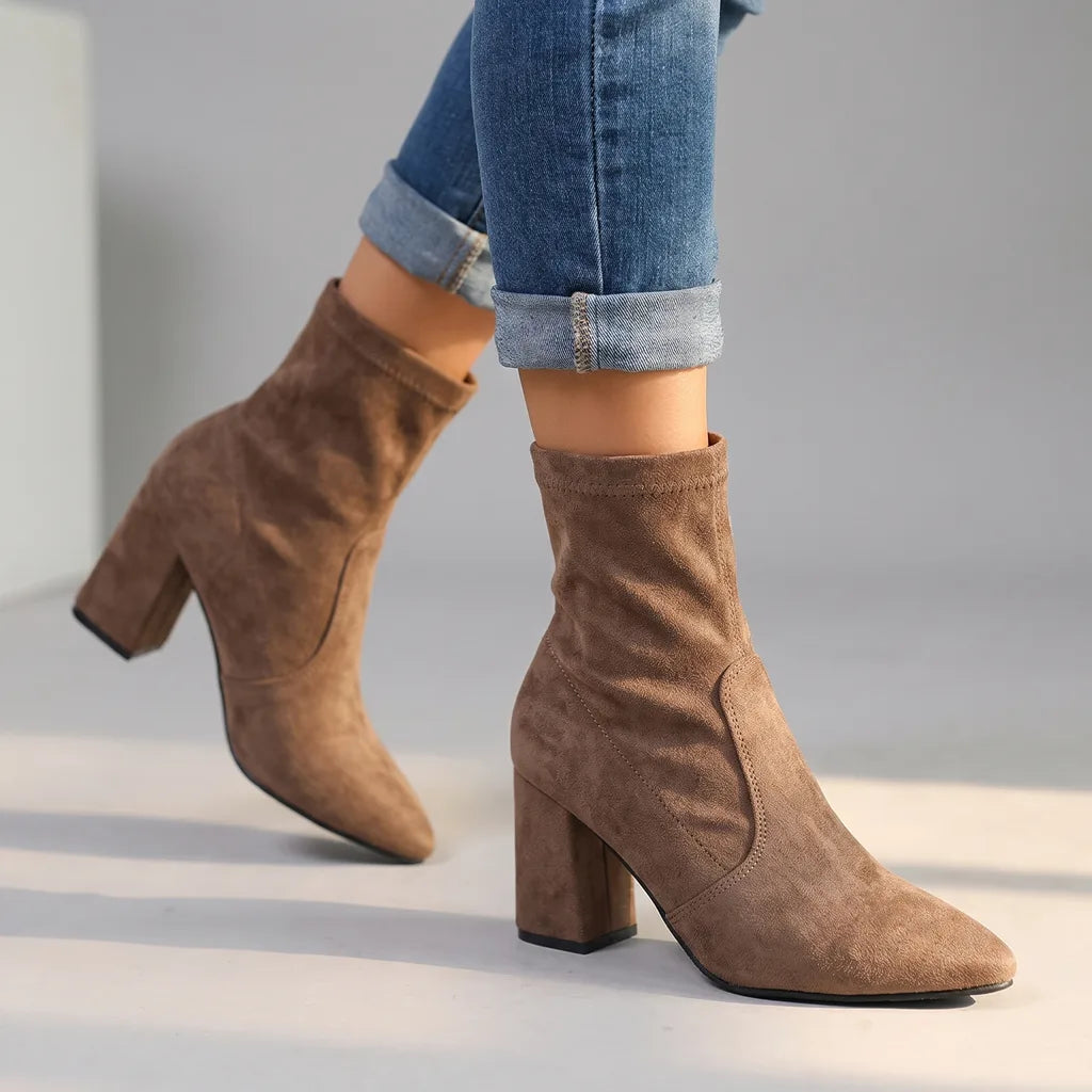 Harriet | Womens Fall Block Heel Boots - By Qivii