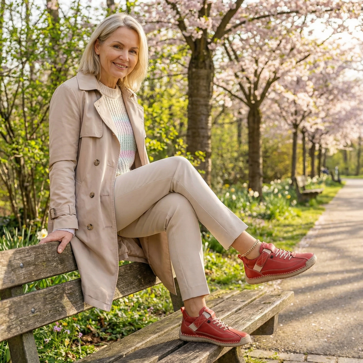 Mia – Komfortable & Schmerzfreie Orthopädische Sneakers - By Qivii