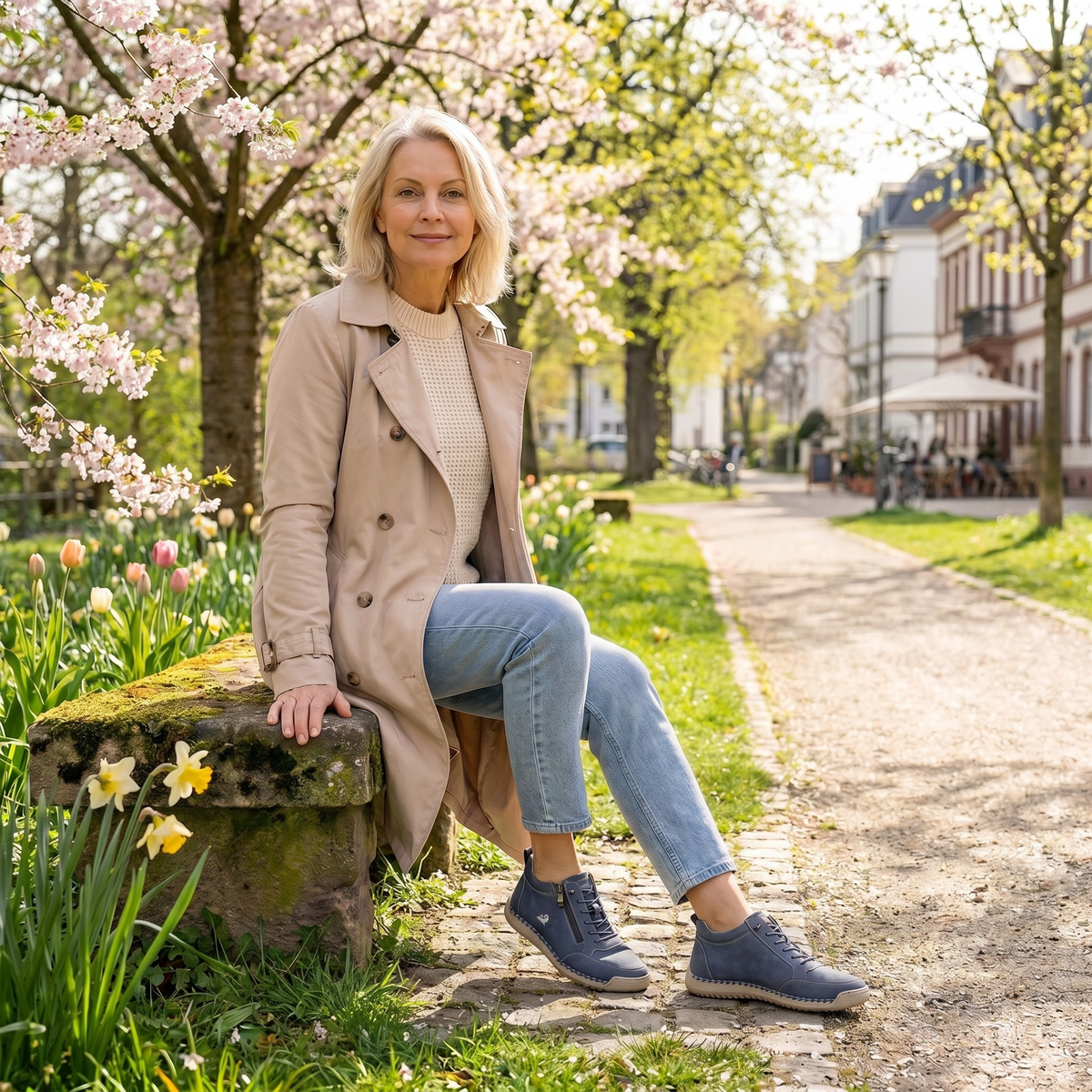 Mila – Komfortable orthopädische Sneakers + Reißverschluss - By Qivii