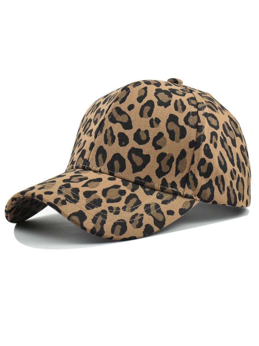 Casual Retro Leopard Print Baseball Cap - By Qivii