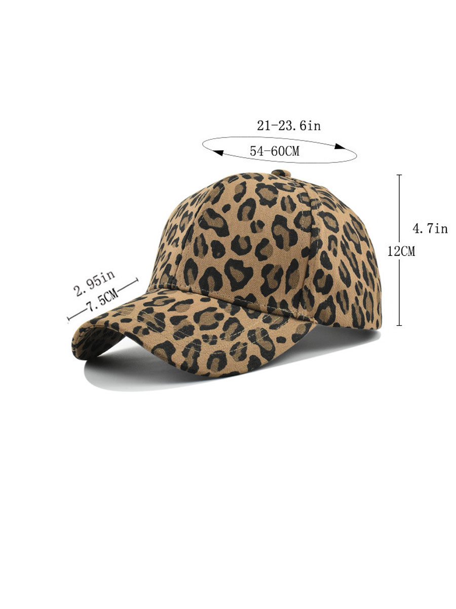 Casual Retro Leopard Print Baseball Cap - By Qivii