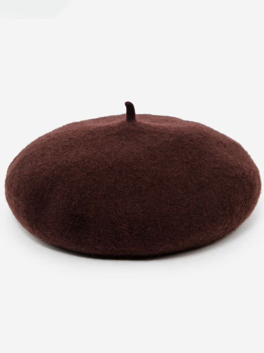Fashionable Autumn And Winter Retro Wool Beret Hat - By Qivii