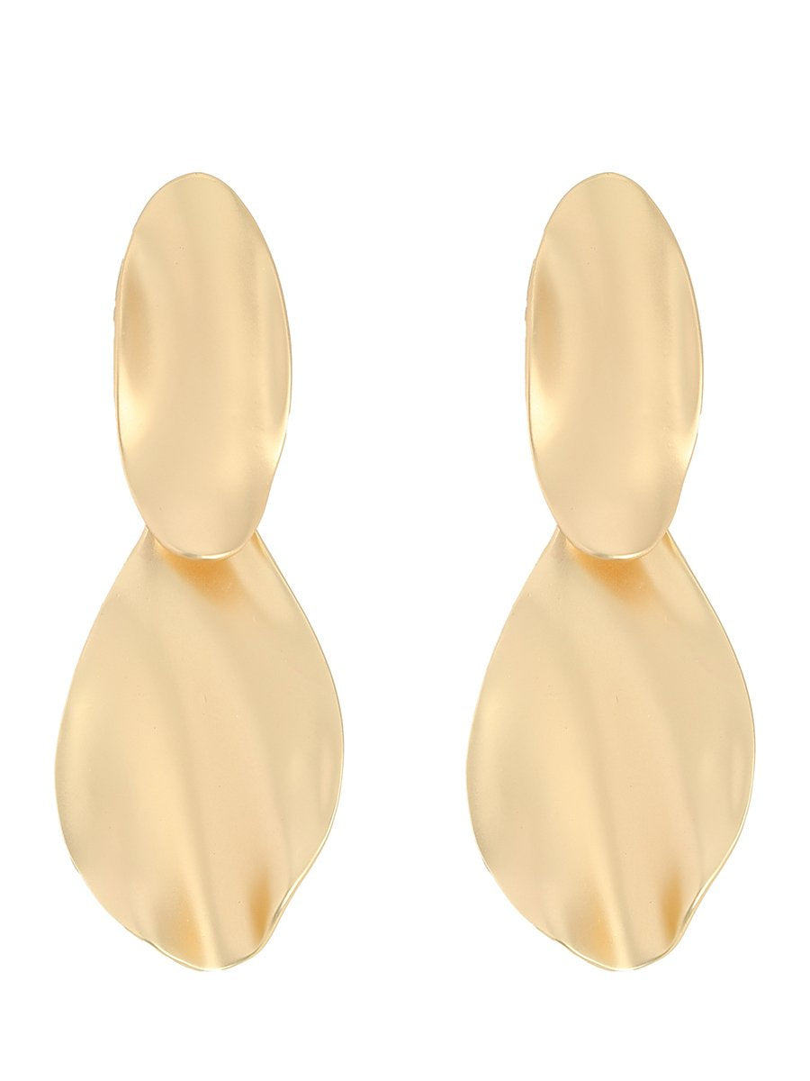 Metallic Exaggerated Earrings - By Qivii