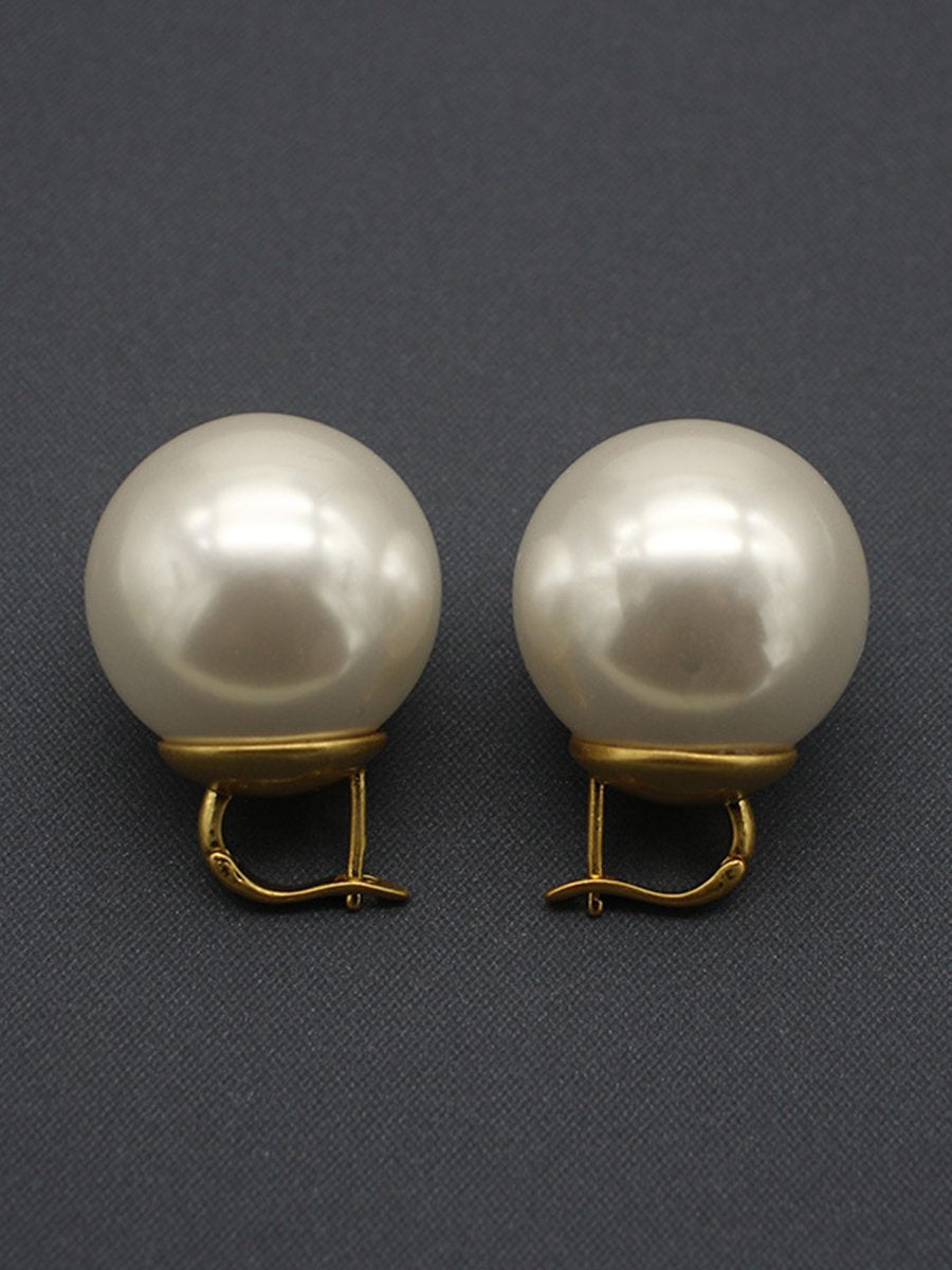 High Quality French Oversized Pearl Earrings - By Qivii